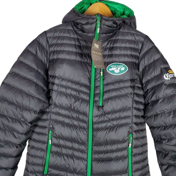 NEW Toray Gram Art Down Puffer Jacket NY Jets Corona Womens XL SLIM FIT M/L Blk - Picture 7 of 16